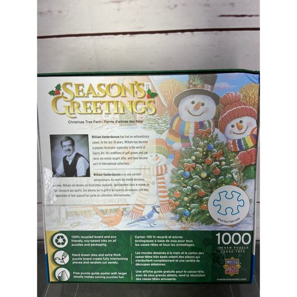 Season's Greetings Christmas‎ Tree Farm 1000 Piece Jigsaw Puzzle - Picture 3 of 13